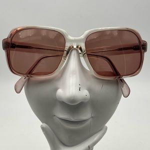 Vintage Bronco Gray Translucent Oval Sunglasses Frames